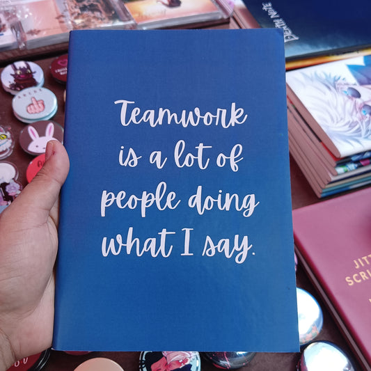 Teamwork quirky plain A5 notebook