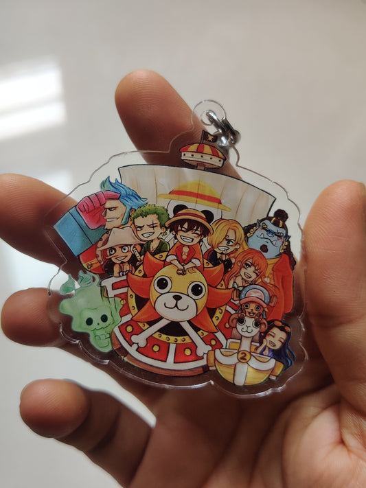 Strawhat crew acrylic keychain (double sided)