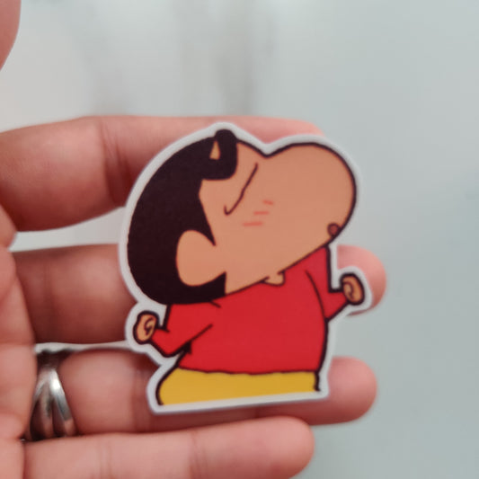 Dancing shinchan die-cut sticker