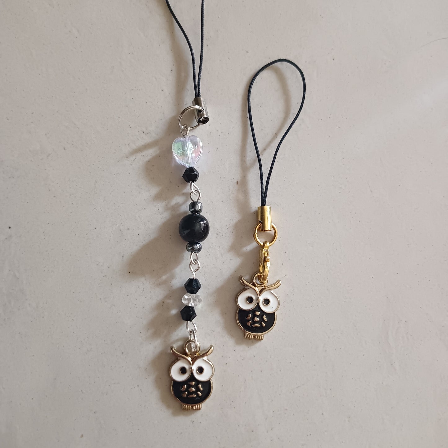 Cute Owl Enamel Charm (Grey)