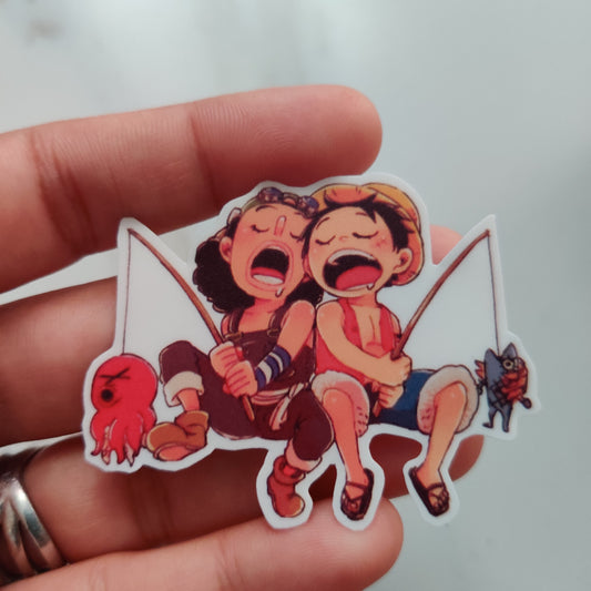 Usopp and luffy die-cut sticker