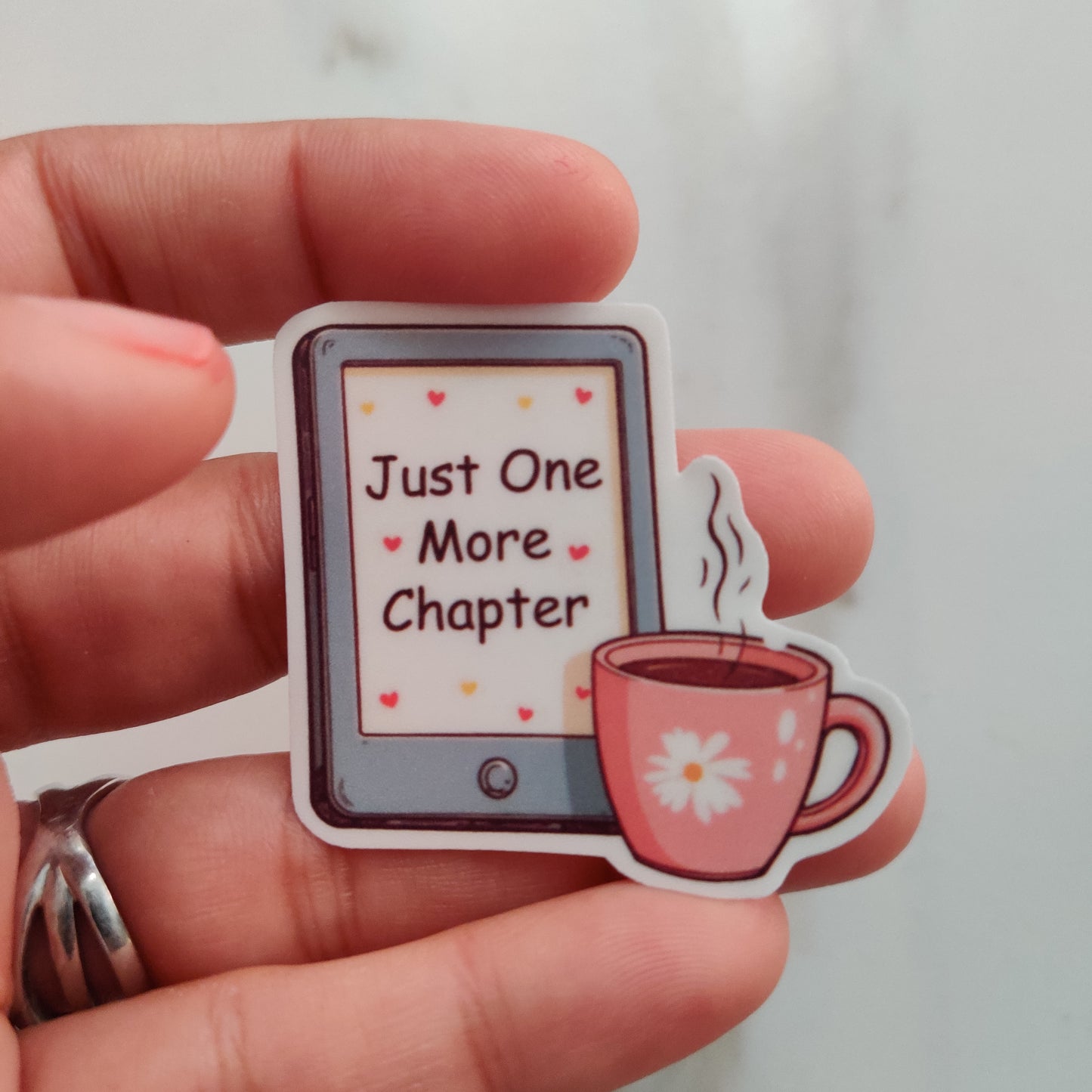 One more chapter die-cut sticker