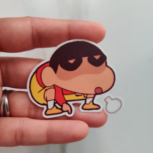 Depressed shinchan die-cut sticker