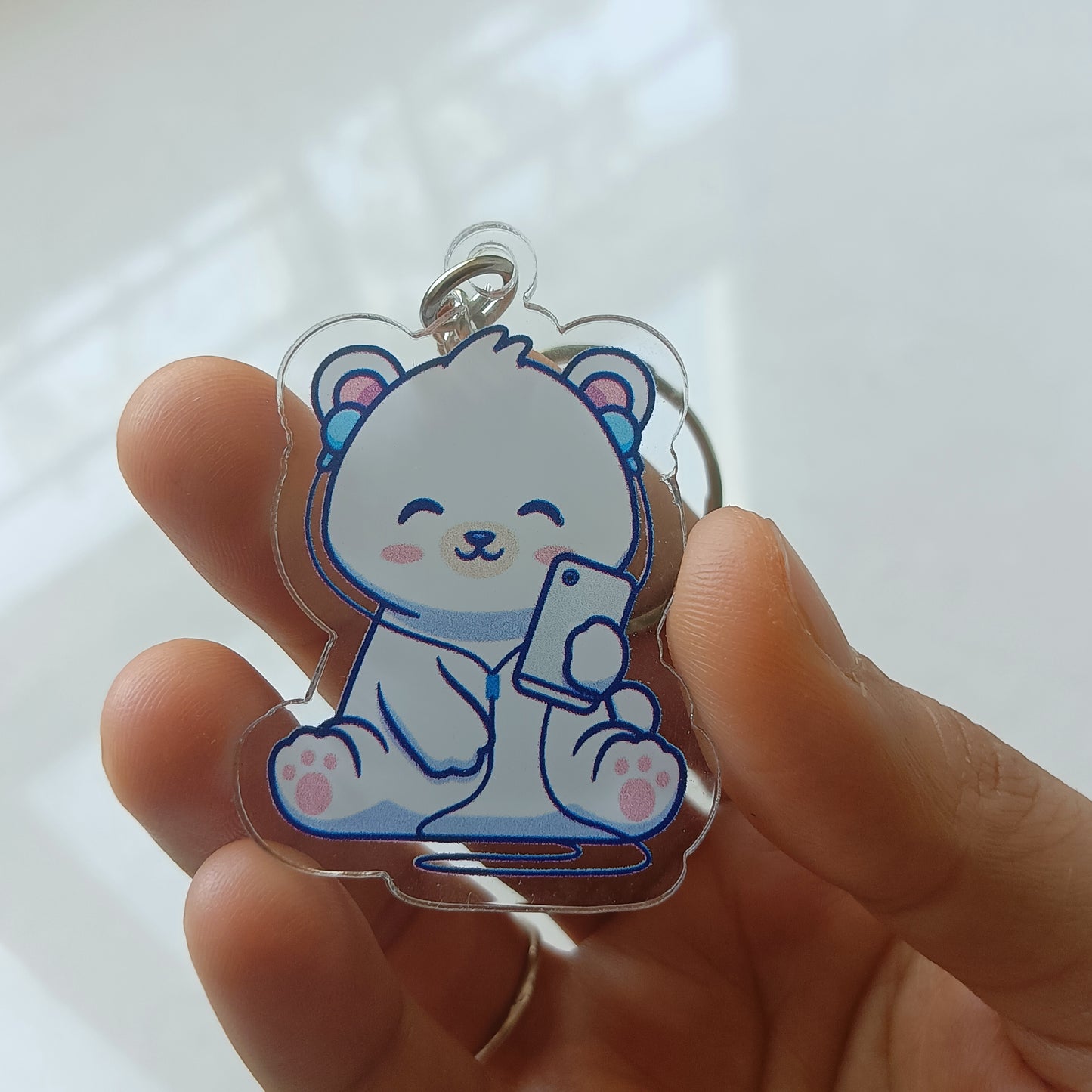 Musical Bear acrylic keychain