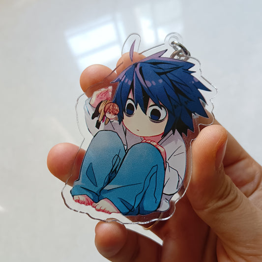 Death Note L and Light Yagami acrylic keychain (double sided)