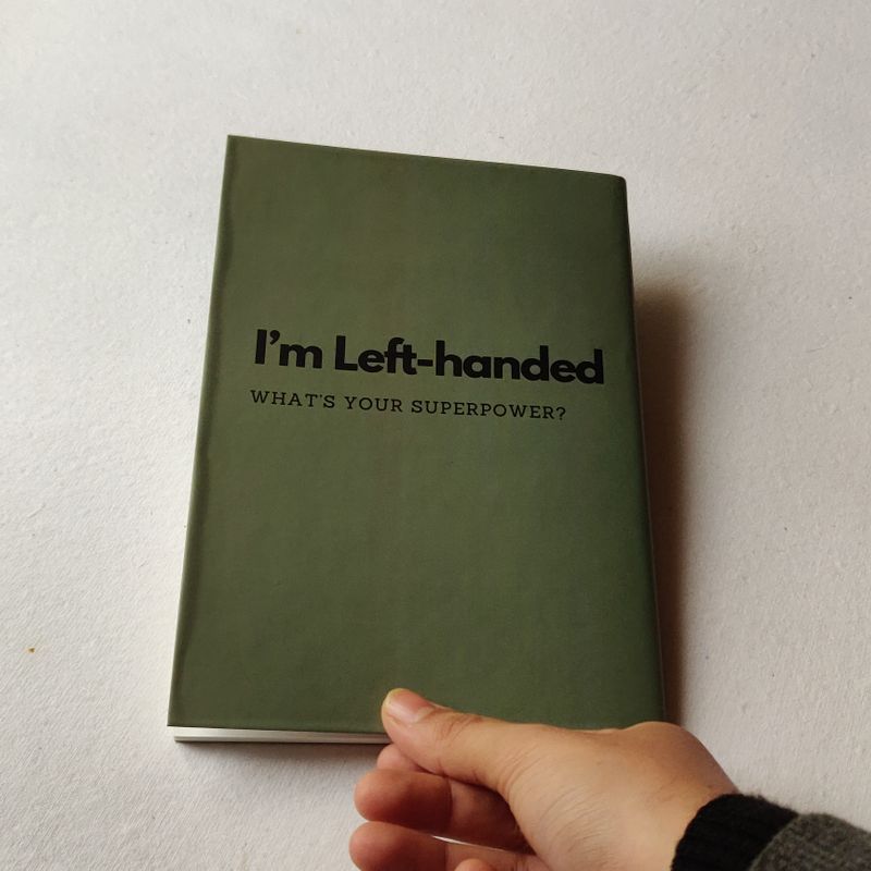 Lefty plain A5 quirky notebook