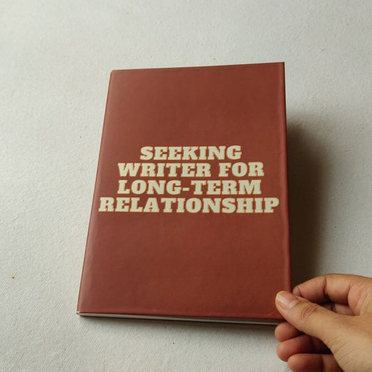 Seeking Writer quirky plain A5 notebook