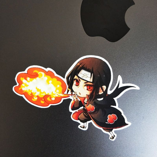 Itachi fireball jutsu die-cut sticker