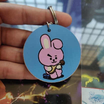 BT21 double sided keychain
