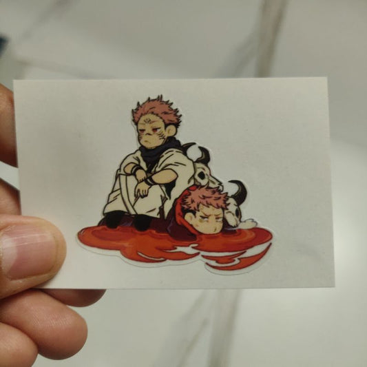 Sukuna and Itadori die-cut sticker