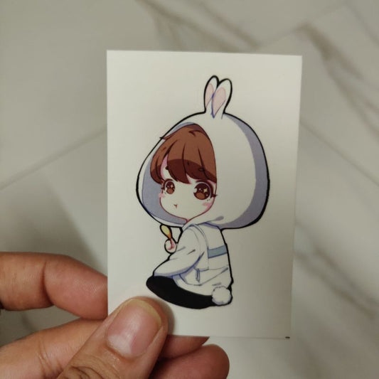 Cute Bunny Jungkook die-cut sticker