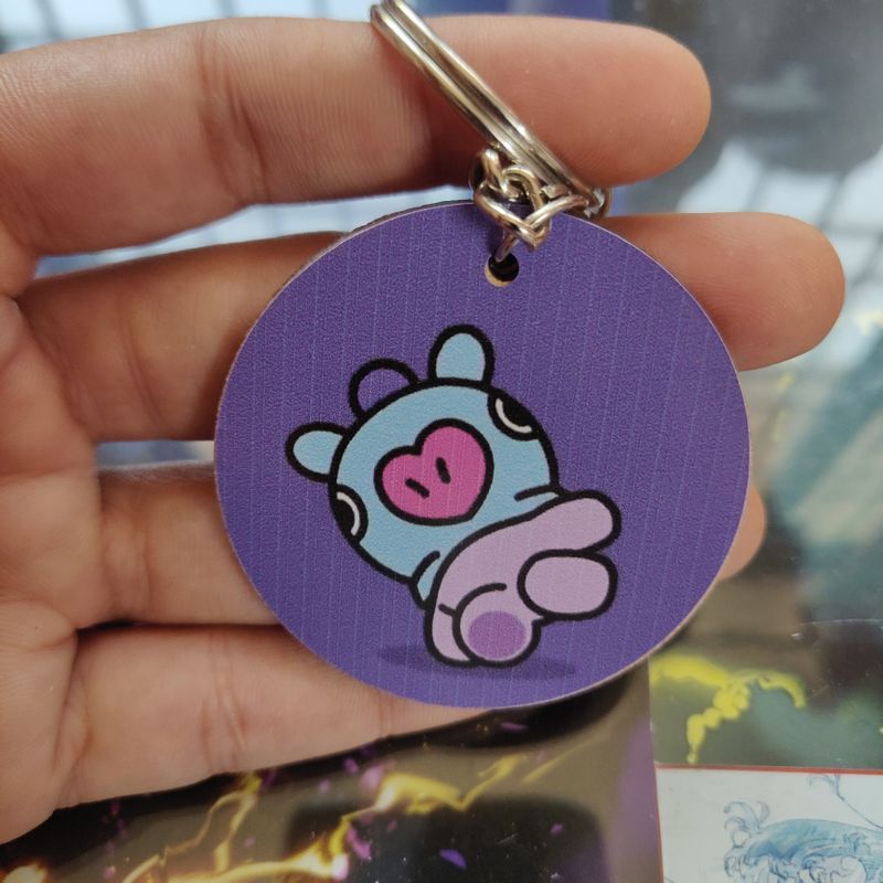 BT21 double sided keychain