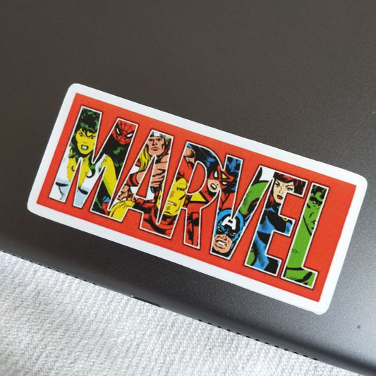 Marvel die-cut sticker