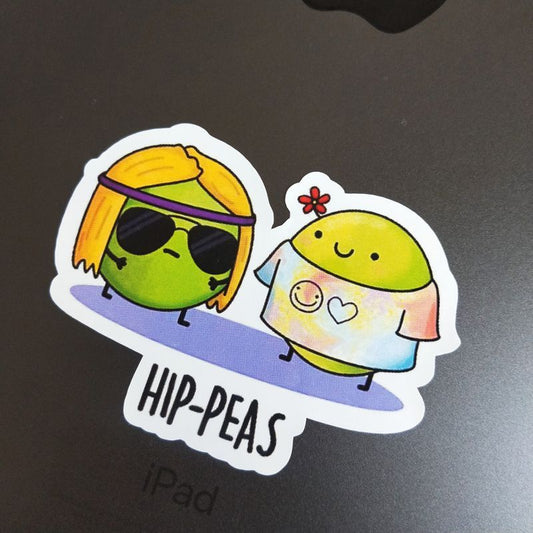 Hippies die-cut sticker