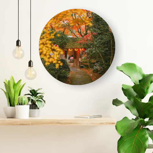 Cafe Lost among Woods printed wooden painting - 12 inch
