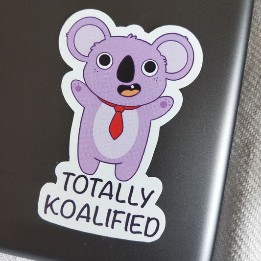 Koala pun die-cut sticker