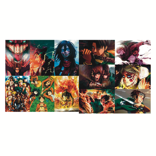 Attack on Titan combo of 12 A4 wall posters
