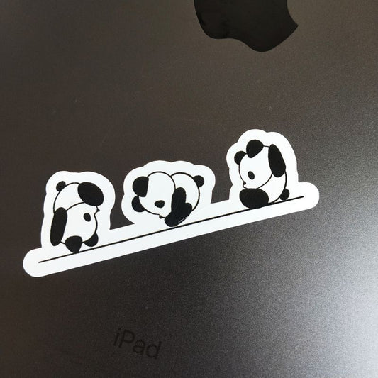 Rolling Panda die-cut sticker