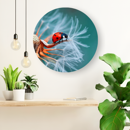 The Ladybug printed wooden painting - 12 inch