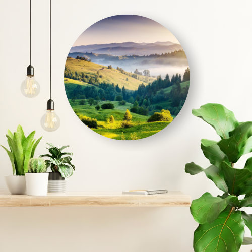 The Grassland Valley printed wooden painting - 12 inch
