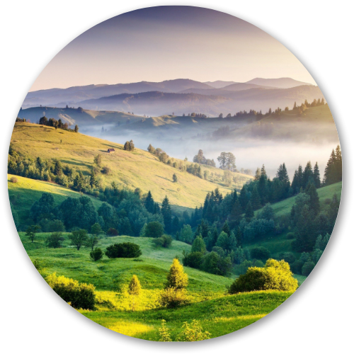 The Grassland Valley printed wooden painting - 12 inch