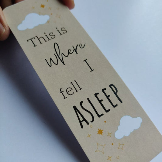 Fell Asleep bookmark