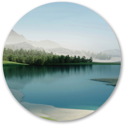 The Silent Lake printed wooden painting - 12 inch