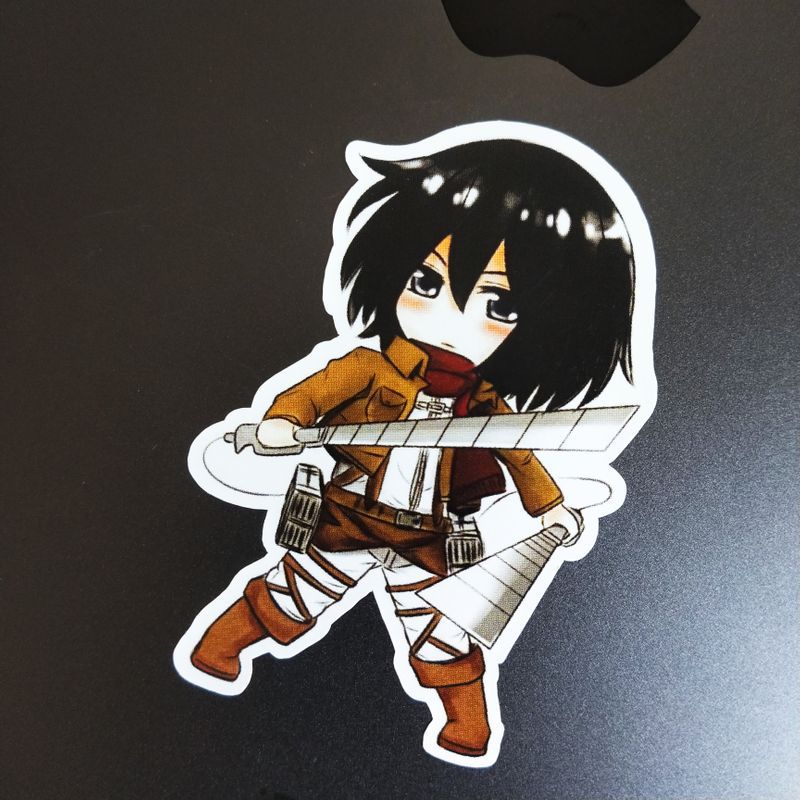Mikasa die-cut sticker