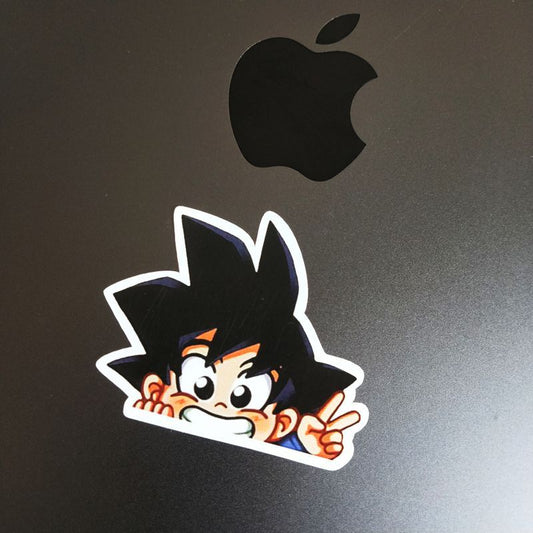 Peeping Goku die-cut sticker