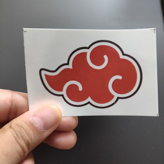 Akatsuki cloud die-cut sticker