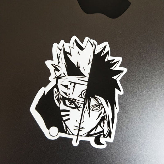 Naruto vs Sasuke die-cut sticker