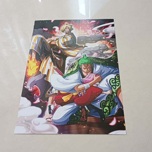 Zoro and Sanji in Wano One Piece wall poster