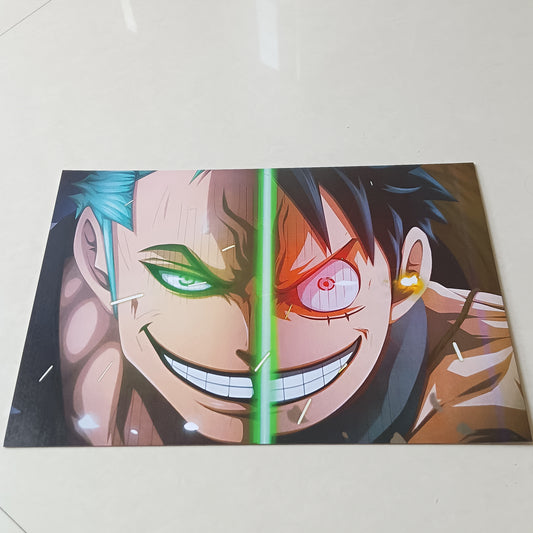 Zoro and Luffy One Piece wall poster