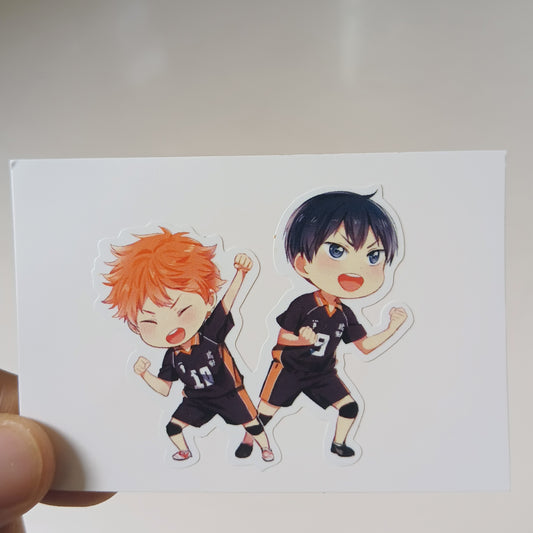 Hinata and Kageyama Haikyuu die-cut sticker
