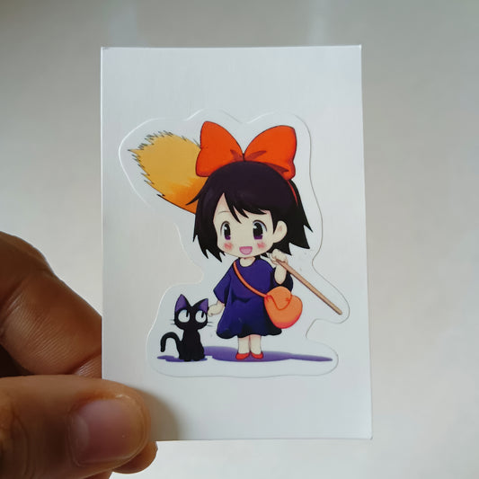 Kiki and Jiji die-cut sticker
