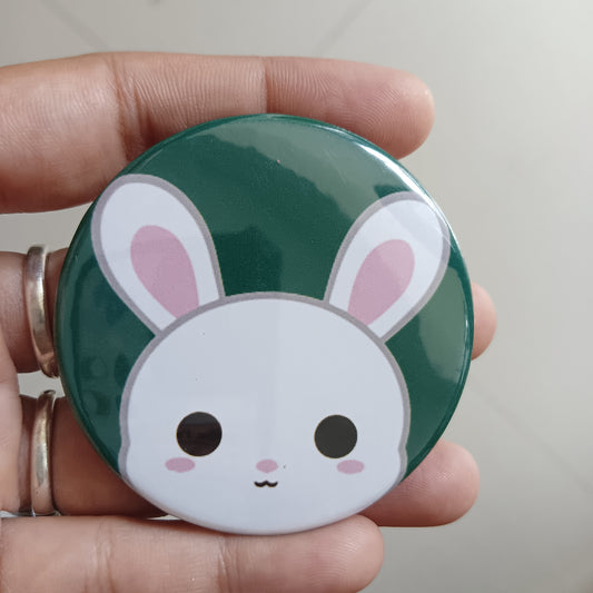 Peeping Bunny Badge