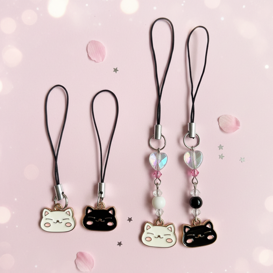 Cat Face Enamel Charm