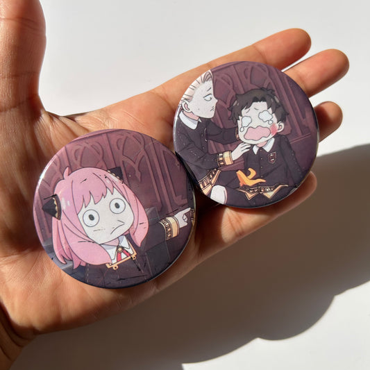 Anya and Damian Matching Badges
