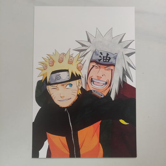 Naruto and Jiraiya wall poster | Style 1