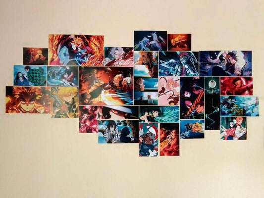 Demon Slayer wall poster collage combo