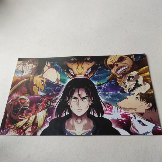 Eren Attack on Titan wall poster | Style 3