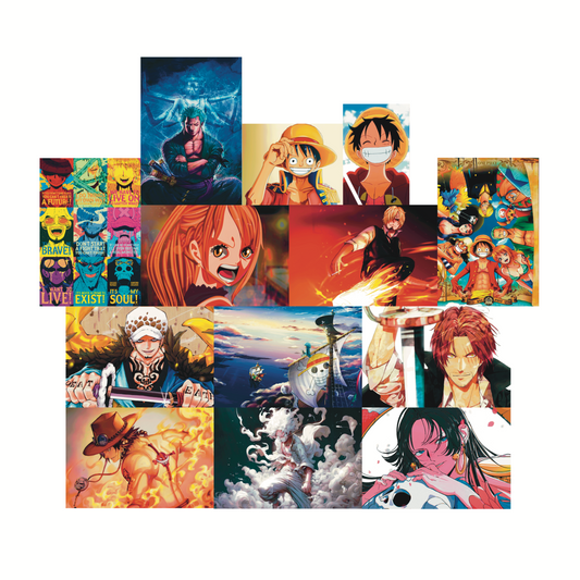 One Piece Wall Poster Combo A4