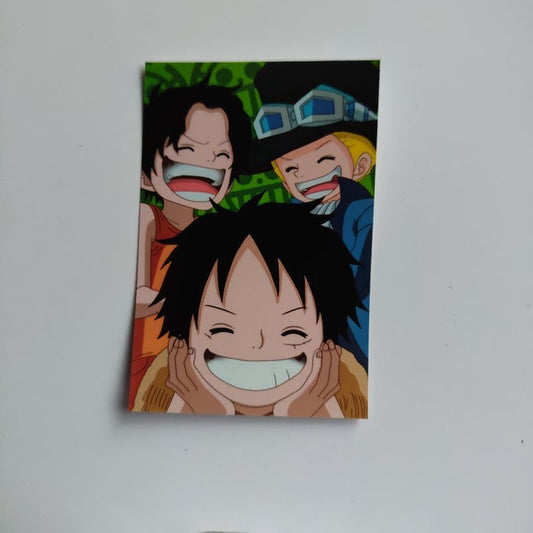 Luffy Ace and Sabo Smiling basic sticker
