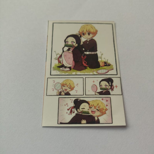 The cutest Love Story - Nezuko and Zenitsu basic sticker