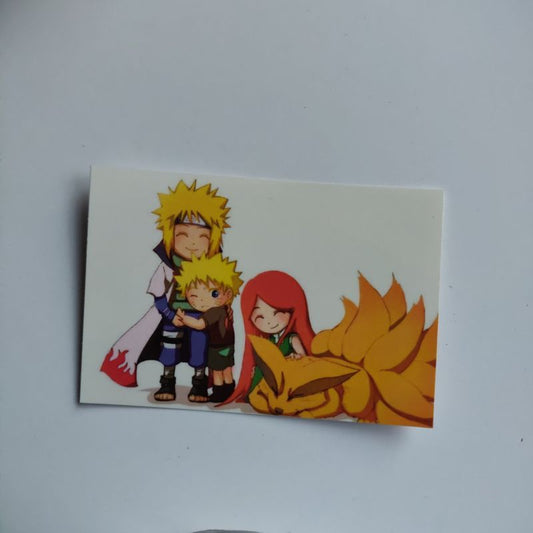Uzumaki Family - Minato Kushina Naruto and Kurama basic sticker