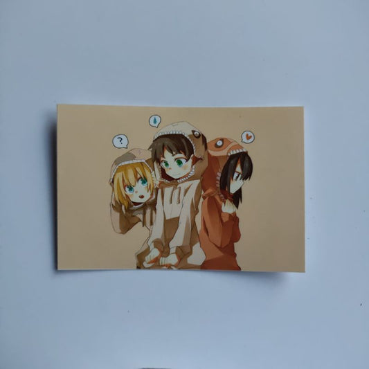 Mikasa Eren and Armin basic sticker