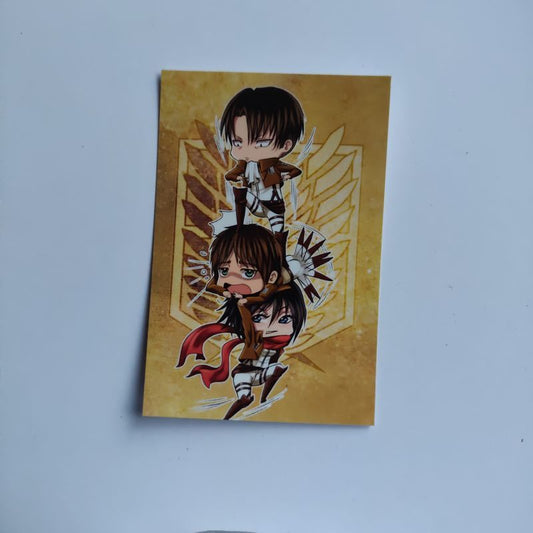 Survey Corps Kids Levi Eren and Mikasa basic sticker