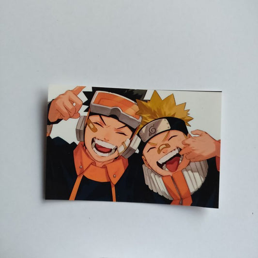 Lively kids of Konoha - Obito and Naruto Uzumaki basic sticker