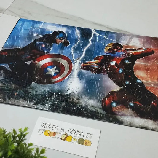 Captain America vs Iron Man wall poster