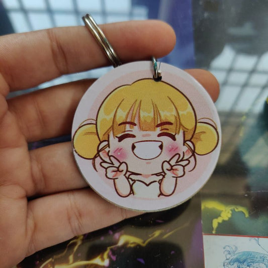 Say cheese double sided keychain